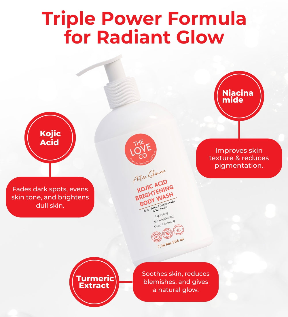 The Love Co Kojic Acid body wash Ingredients 