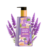 Lavender Story hand wash bottle with pump and lavender flowers, The Love Co, 250ml