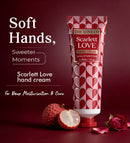 Scarlett Love Hand Cream — front of bottle, fragrance-led body care