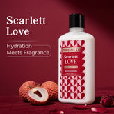 Scarlett Love Body Lotion — front of bottle, fragrance-led body care