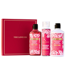 Japanese Cherry Blossom Gift Box Trio — front of bottle, fragrance-led body care