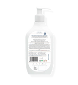 Back view of 10% urea body lotion pump bottle with ingredients, usage, and barcode visible
