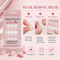 Pink Glitter Almond Press-On Nails