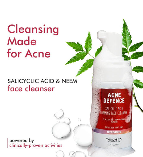 Acne Defence Foaming Face Cleanser - The Love Co