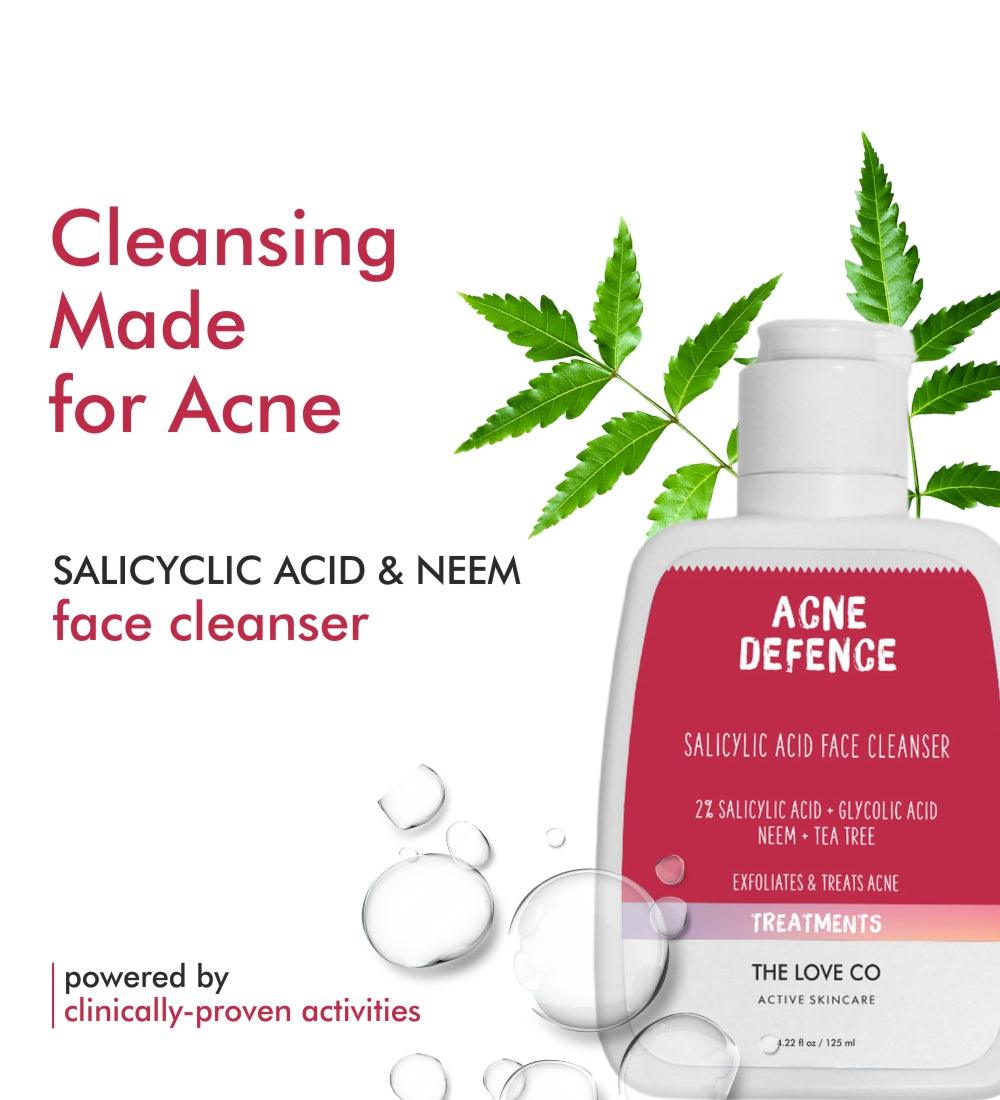 Acne Defence Gel Face Cleanser - The Love Co