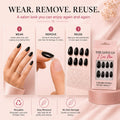 Classic Black Almond Press-On Nails