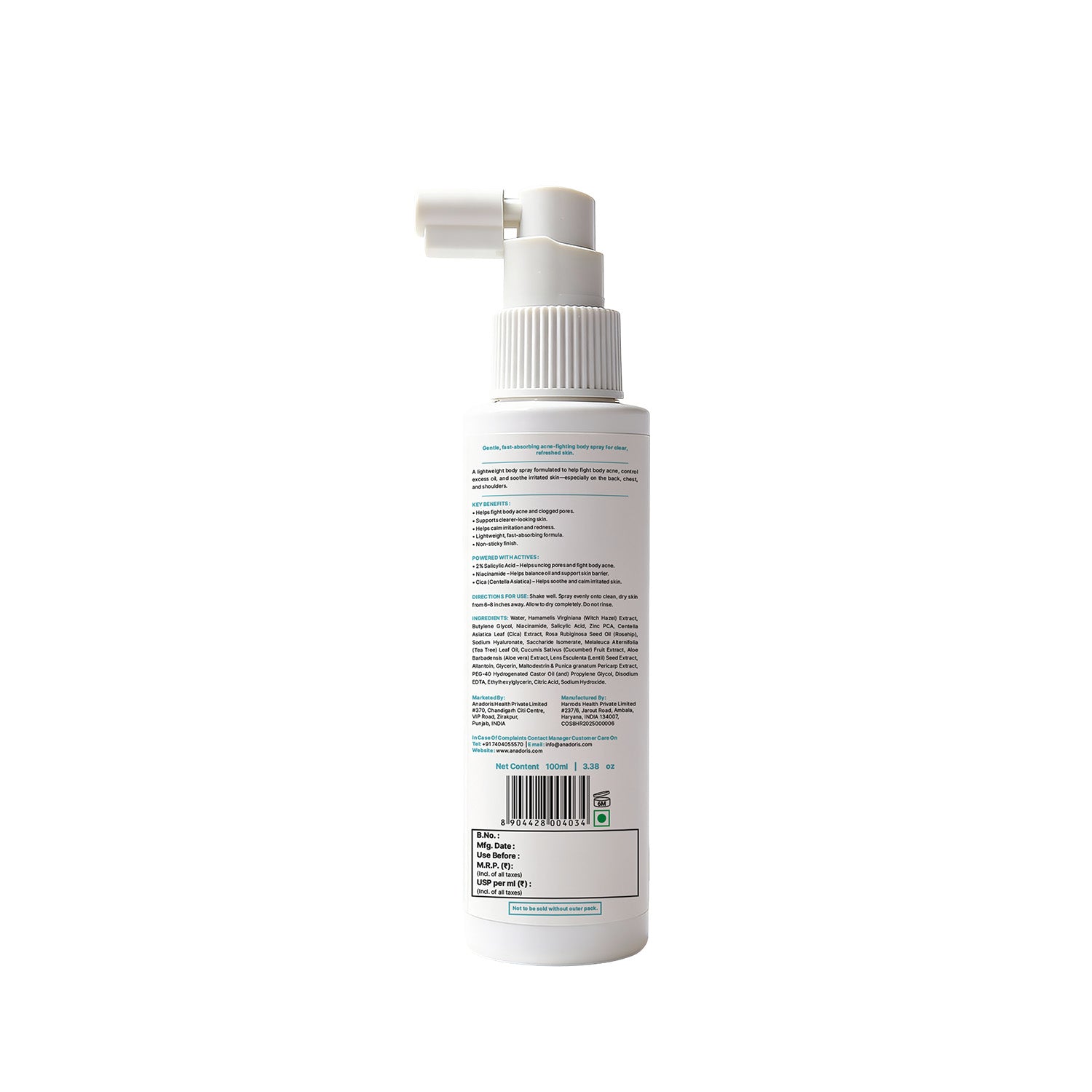 Bacne Warrior — Acne-Fighting Body Spray — The Love Co