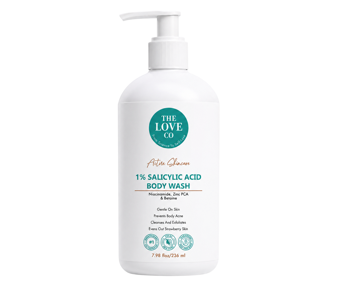 1% Salicylic Acid Body Wash used consistently on body acne