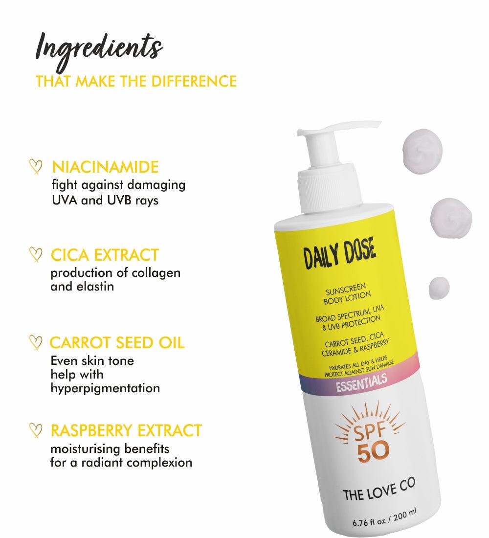 Daily Dose SPF 50 Body Lotion - The Love Co