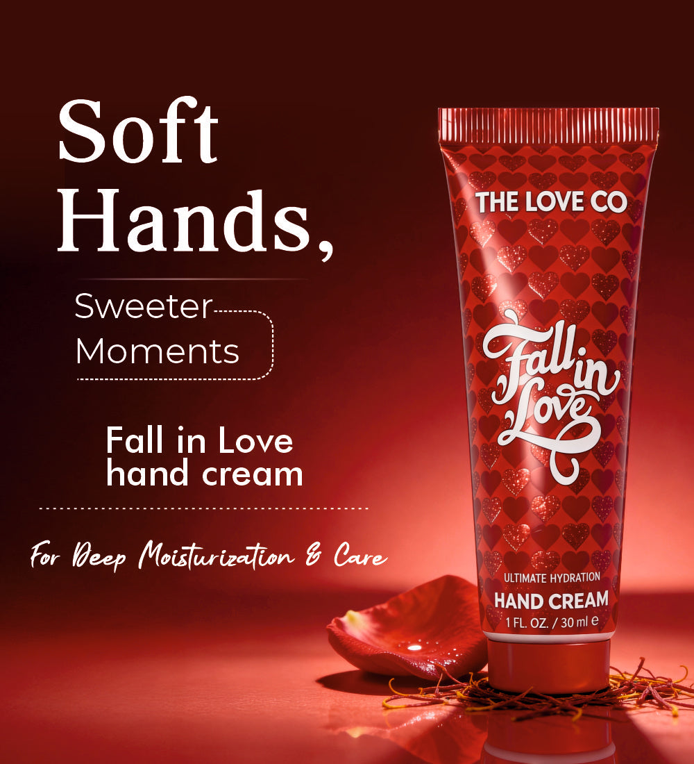 Fall In Love Hand Cream — front of bottle, fragrance-led body care