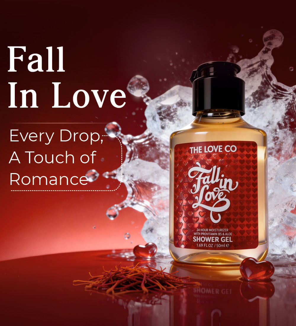 Fall in Love Mini Shower Gel — front of bottle, fragrance-led body care