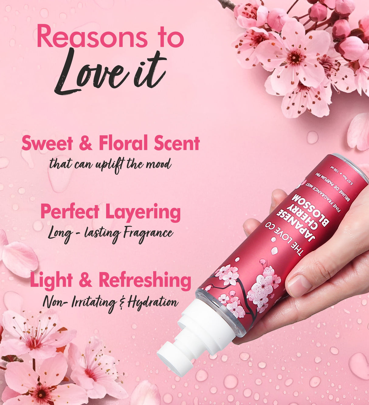 The Love Co Japanese Cherry Blossom Body Mist