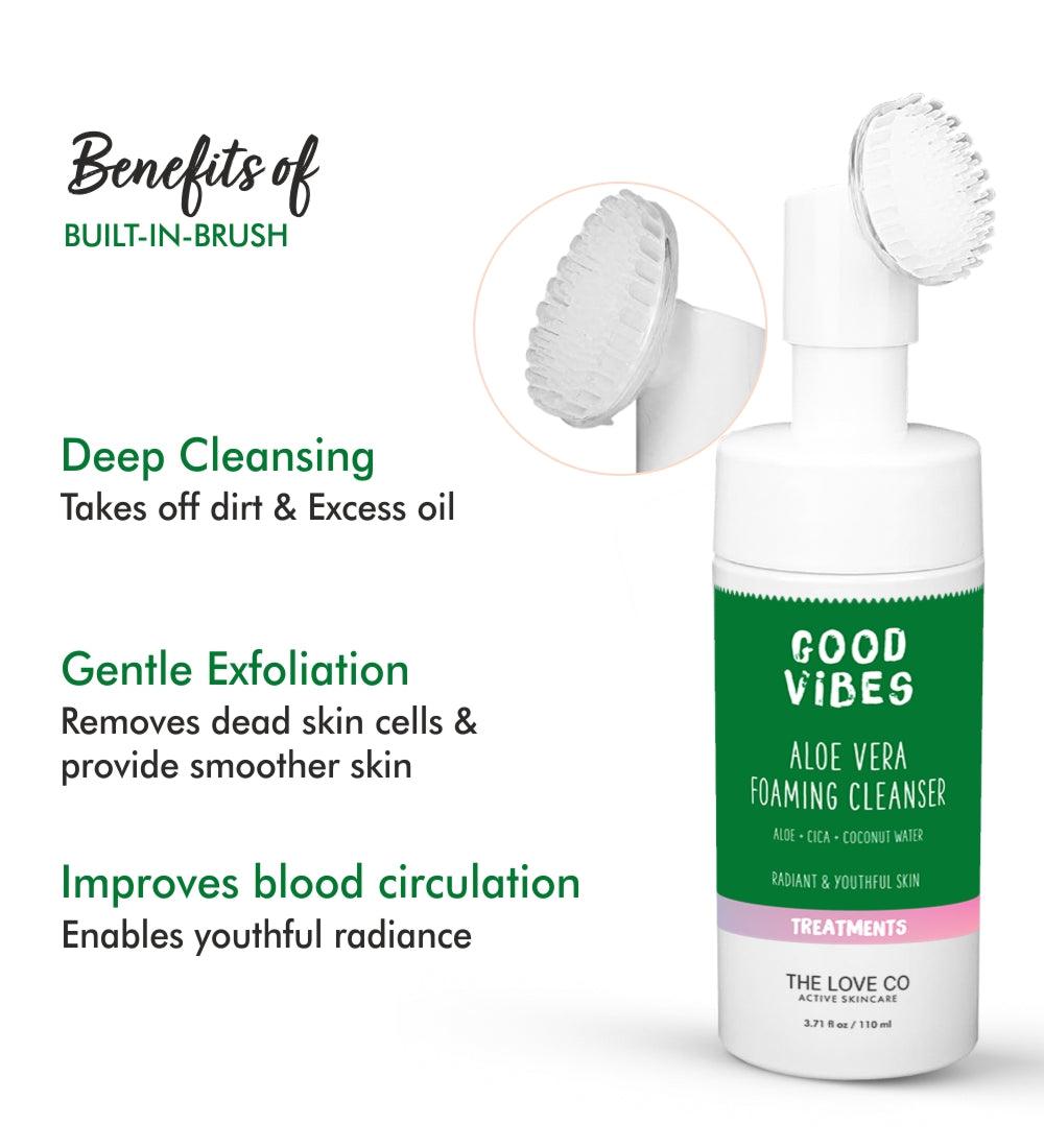 Good Vibes Aloe Vera Foaming Face Wash - The Love Co