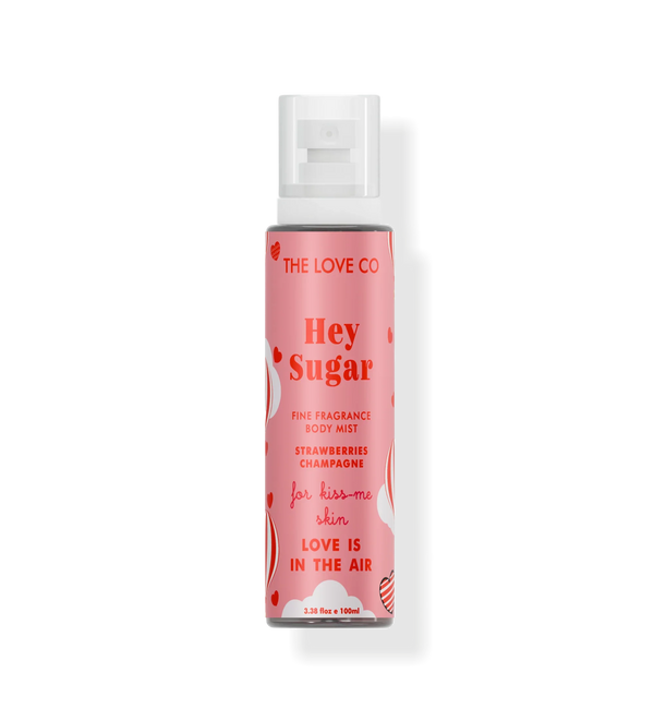 Hey Sugar Body Mist — front of bottle, fragrance-led body care