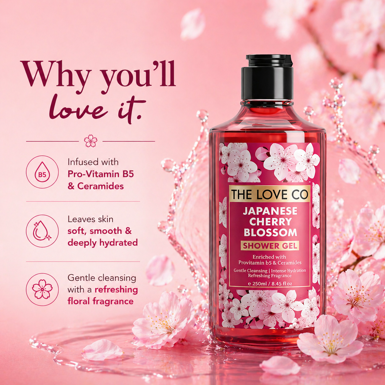 Japanese Cherry Blossom Body Wash lifestyle shot 3