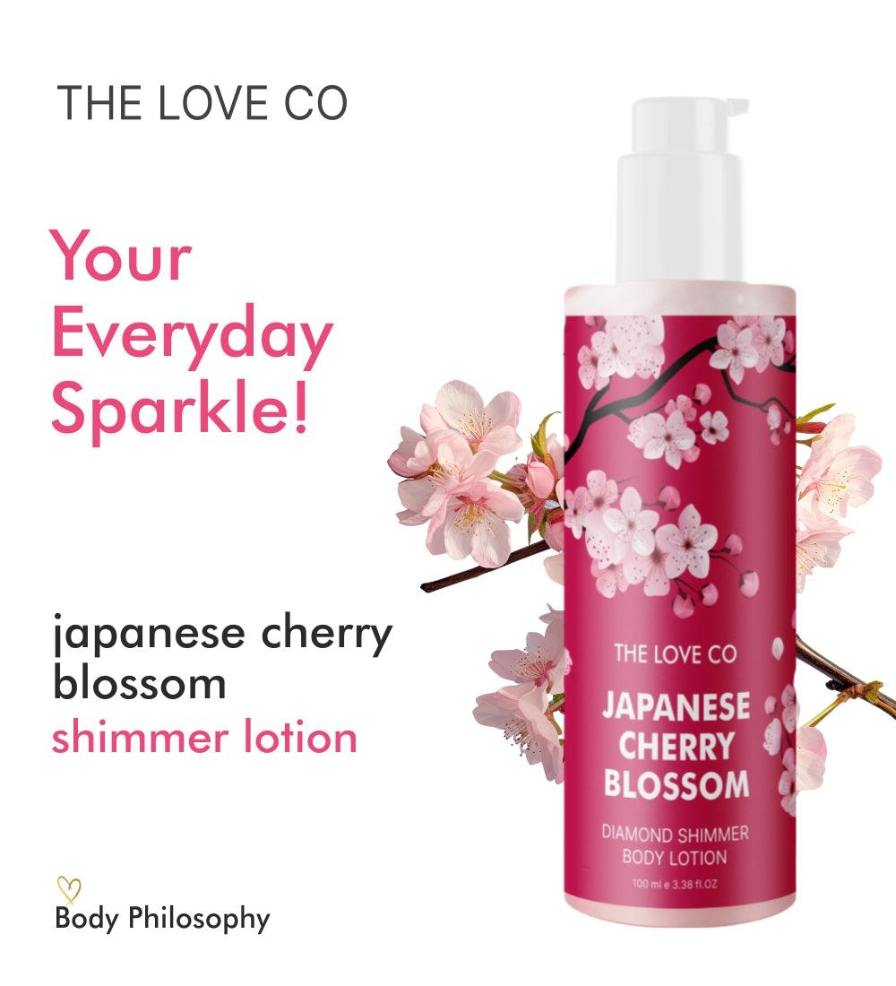 Japanese Cherry Blossom Diamond Shimmer Lotion - The Love Co