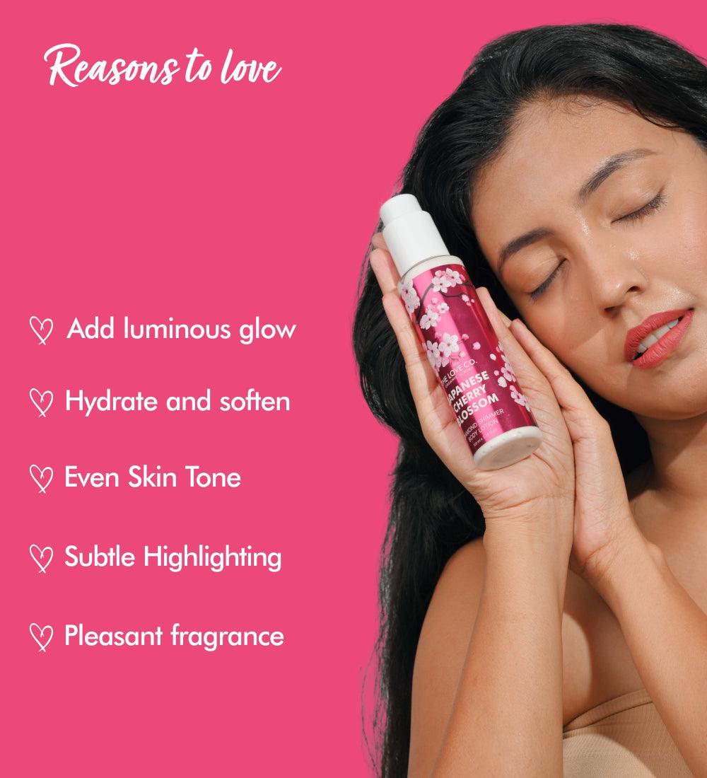 Japanese Cherry Blossom Diamond Shimmer Lotion - The Love Co