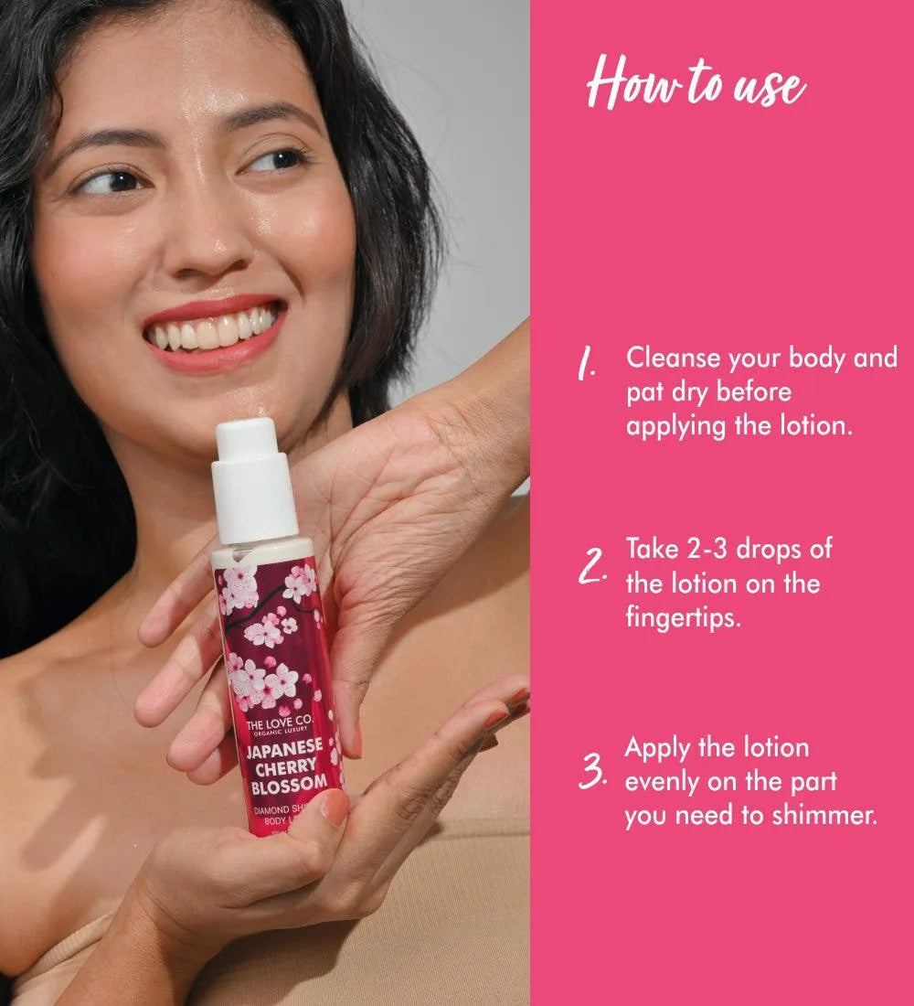 Japanese Cherry Blossom Diamond Shimmer Lotion — The Love Co fragrance-led body care