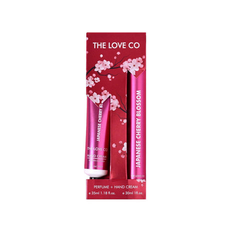 Japanese Cherry Blossom Hand Cream & Perfume Gift Set - The Love Co