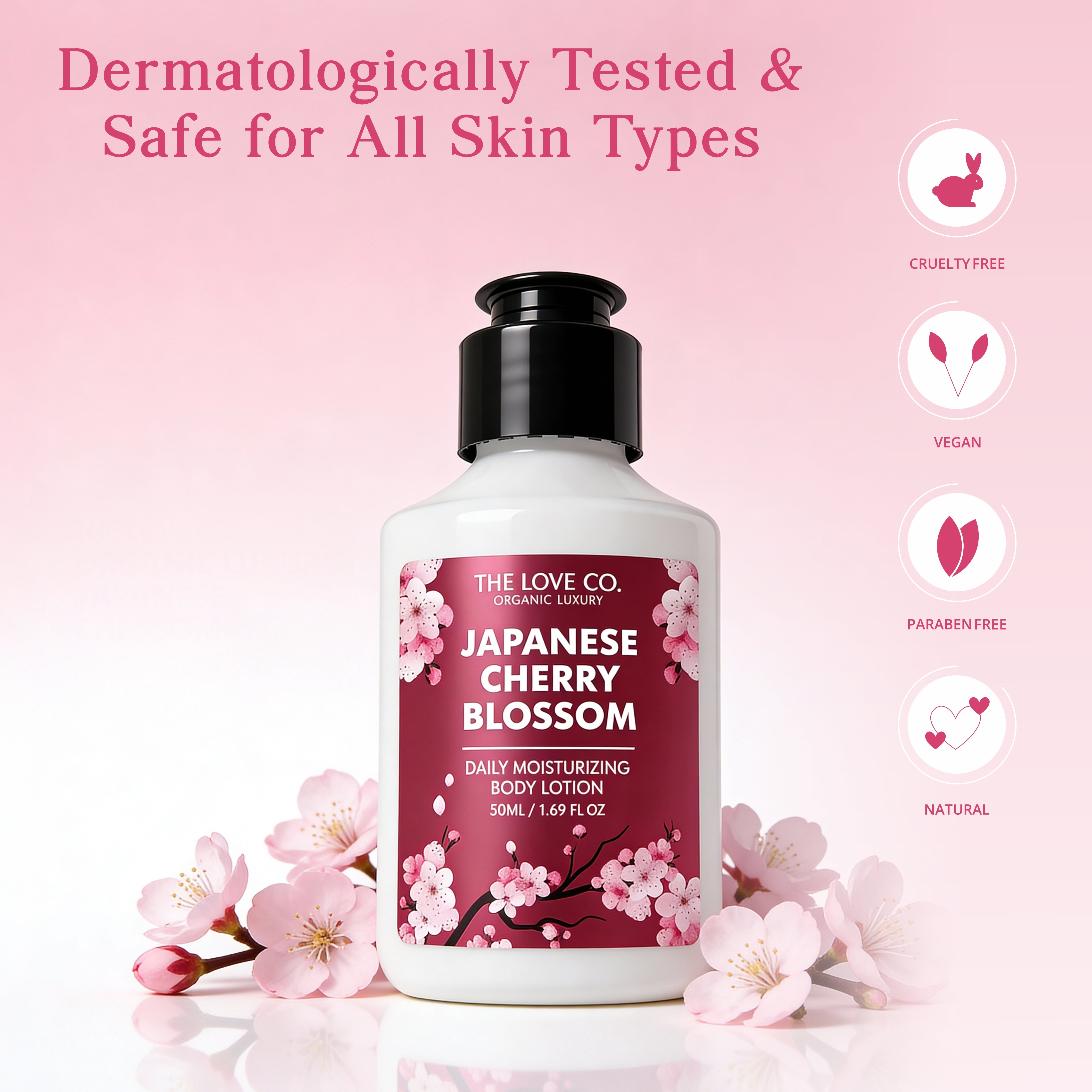 Japanese Cherry Blossom Mini Body Lotion - The Love Co