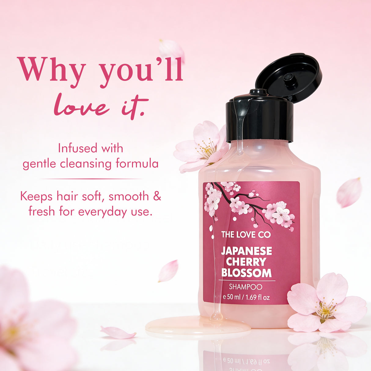The Love Co Japanese Cherry Blossom Shampoo