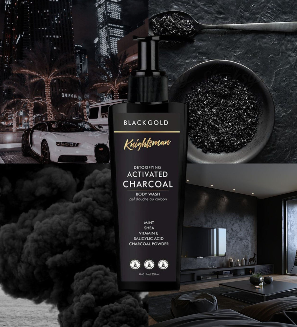 Activated Charcoal Men's Body Wash