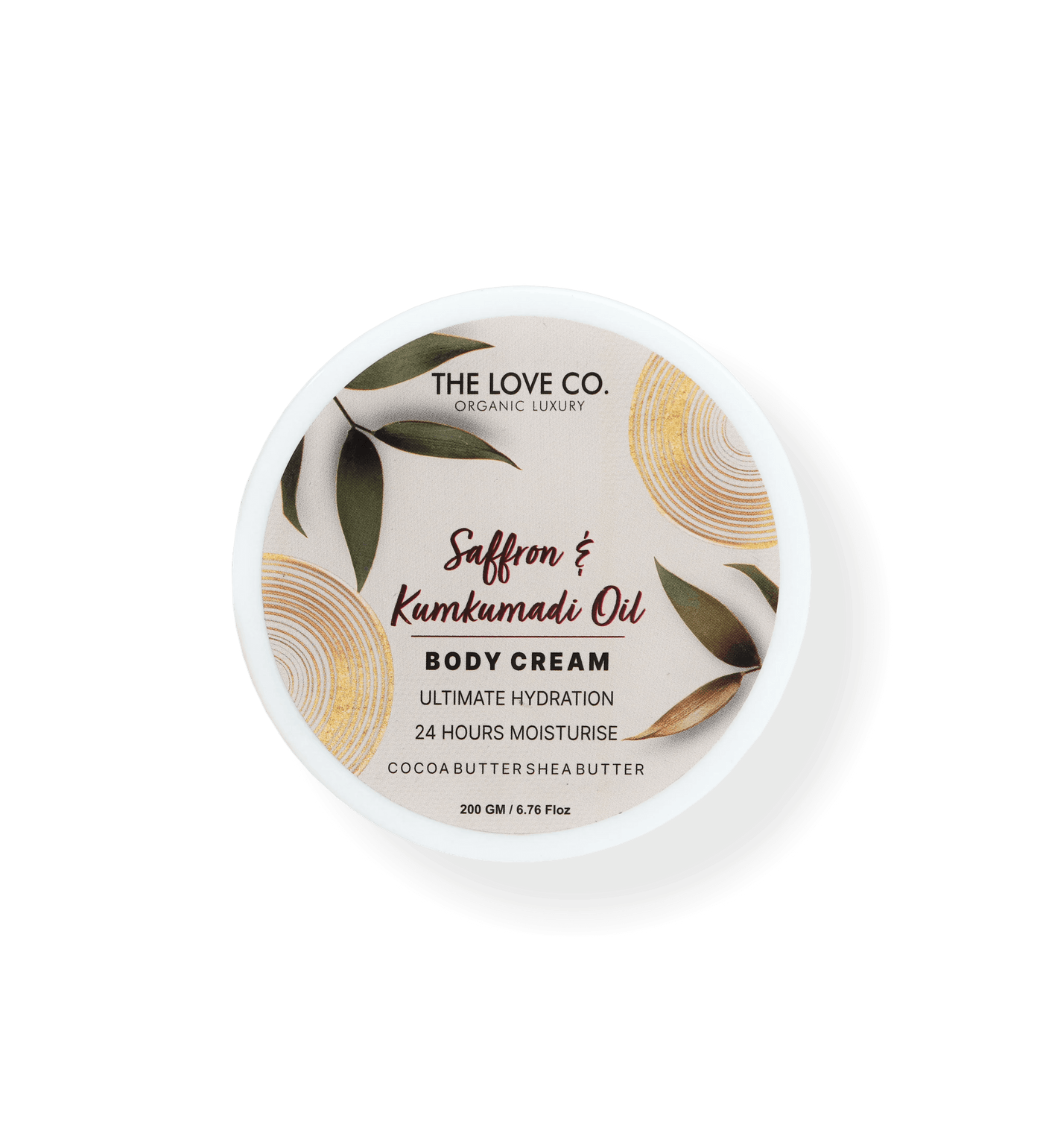 Saffron & Kumkumadi Oil Body Cream — front of bottle, fragrance-led body care