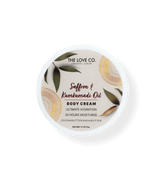Saffron & Kumkumadi Oil Body Cream — front of bottle, fragrance-led body care