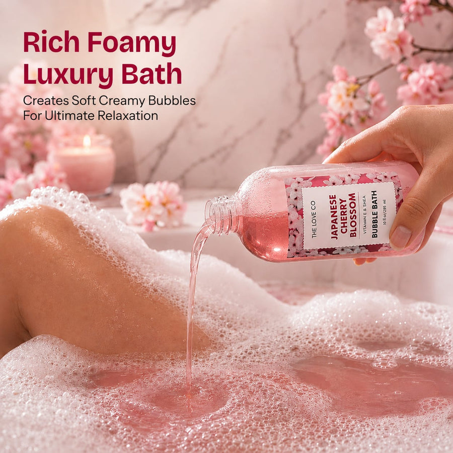 Japanese Cherry Blossom Bubble Bath — Epsom Salt Soak – view 4 | The Love Co