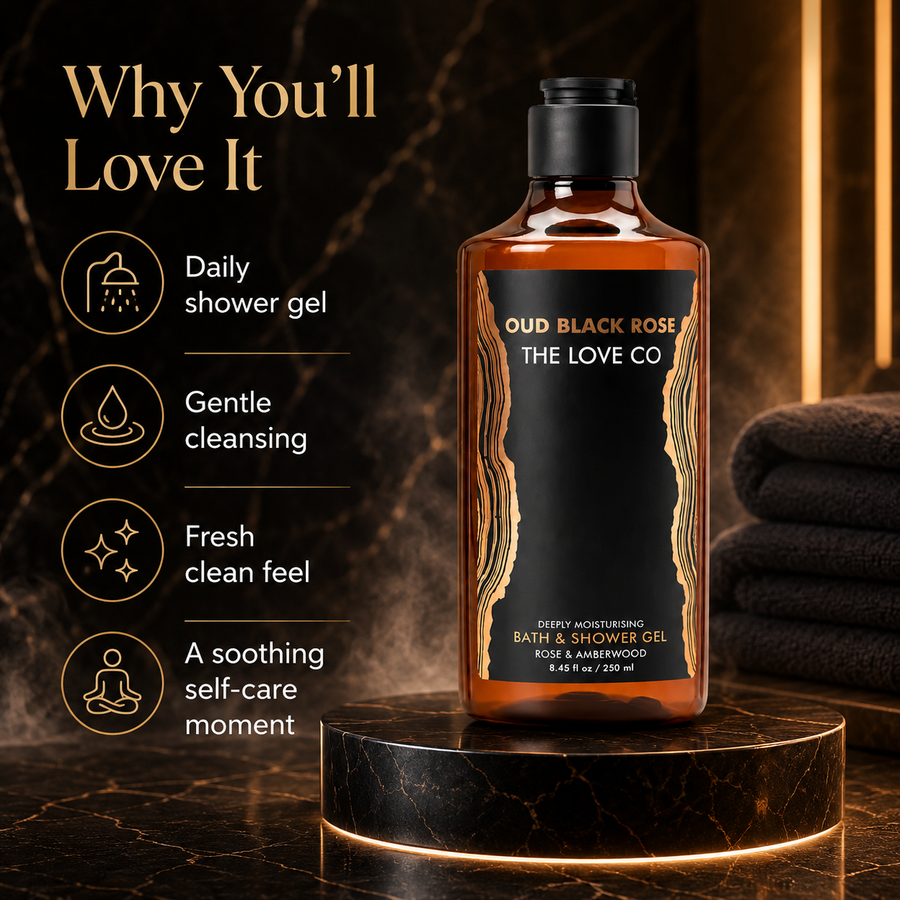 Black Rose & Oudh Body Wash — Rose-Oud Shower – view 4 | The Love Co