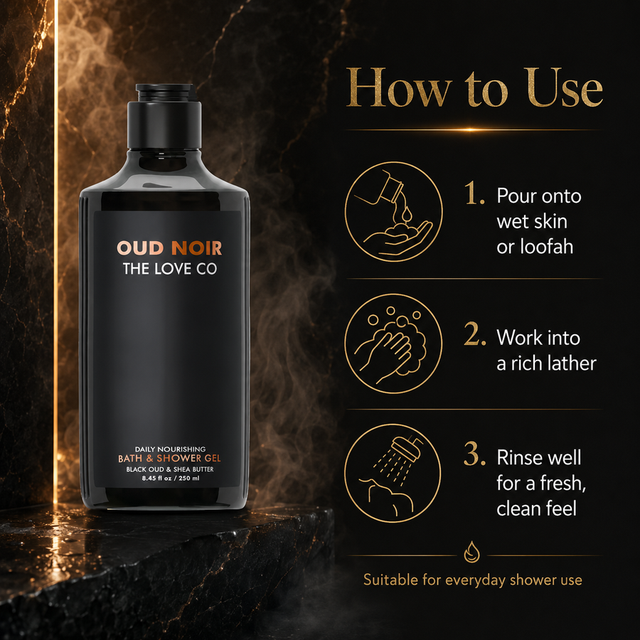 Oud Noir Body Wash — Night-Out Citrus Oud – view 4 | The Love Co
