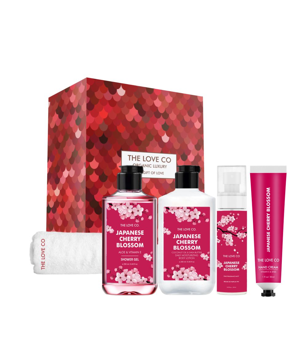 Japanese Cherry Blossom Gift Set with Towel