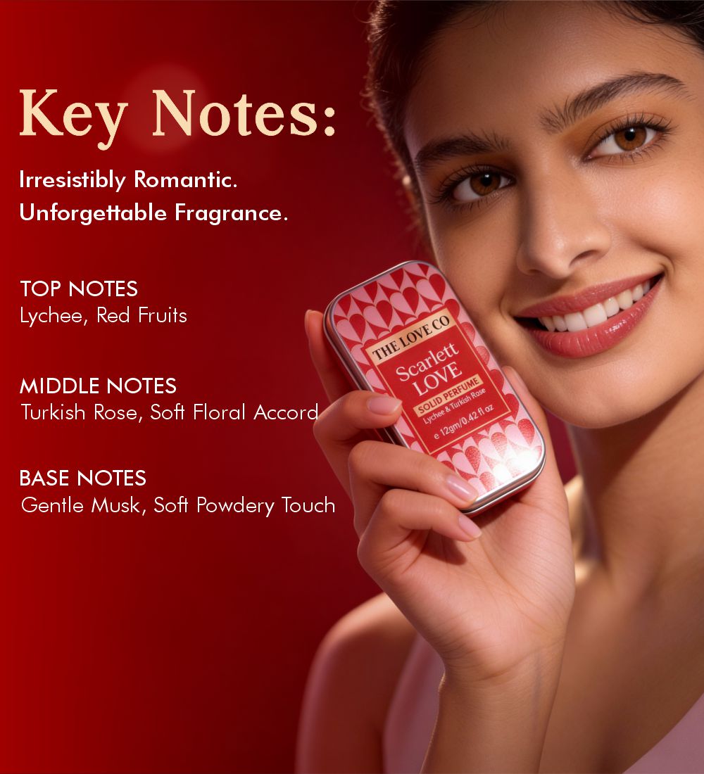 Scarlett Love Solid Perfume compact lifestyle — long-lasting solid perfume India — The Love Co