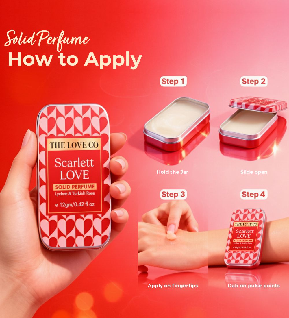 Scarlett Love Solid Perfume 8g — rose and oud solid perfume India — The Love Co