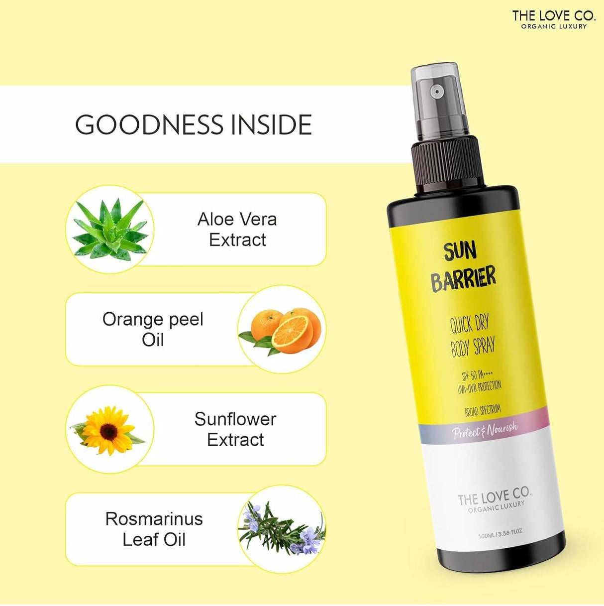 Sun Barrier Quick Dry Body Spray - The Love Co