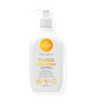 The Love Co sunscreen body lotion SPF50 PA+++ 325ml pump bottle, white with orange label.