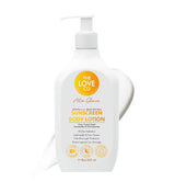 The Love Co sunscreen body lotion 325 ml pump bottle on white background