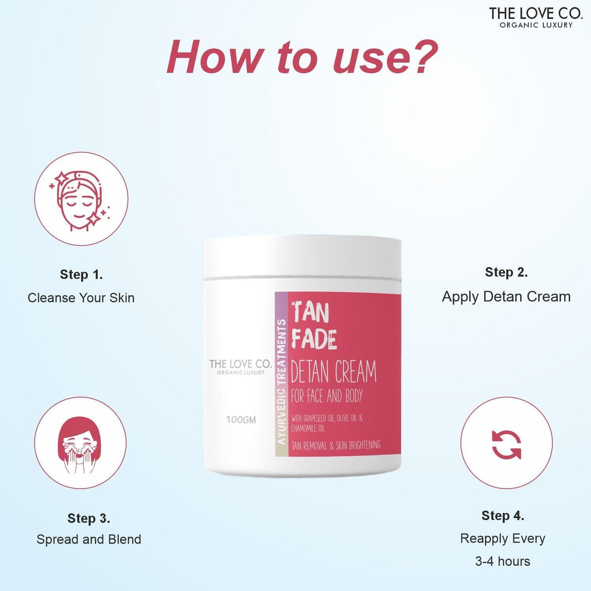 Tan Fade Detan Cream - The Love Co