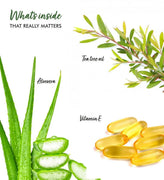 Tea Tree Aloe Gel — ingredients and key actives panel