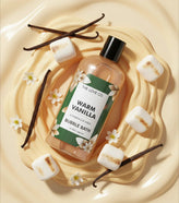 Warm Vanilla Bubble Bath — front of bottle, fragrance-led body care