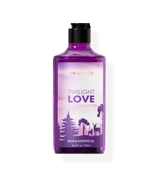 The Love Co Twilight Love bath and shower gel 250ml purple bottle with forest design