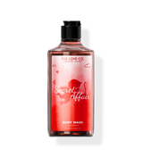 The Love Co Secret Affair Shower Gel 250ml, red bottle with cupid and heart illustrations
