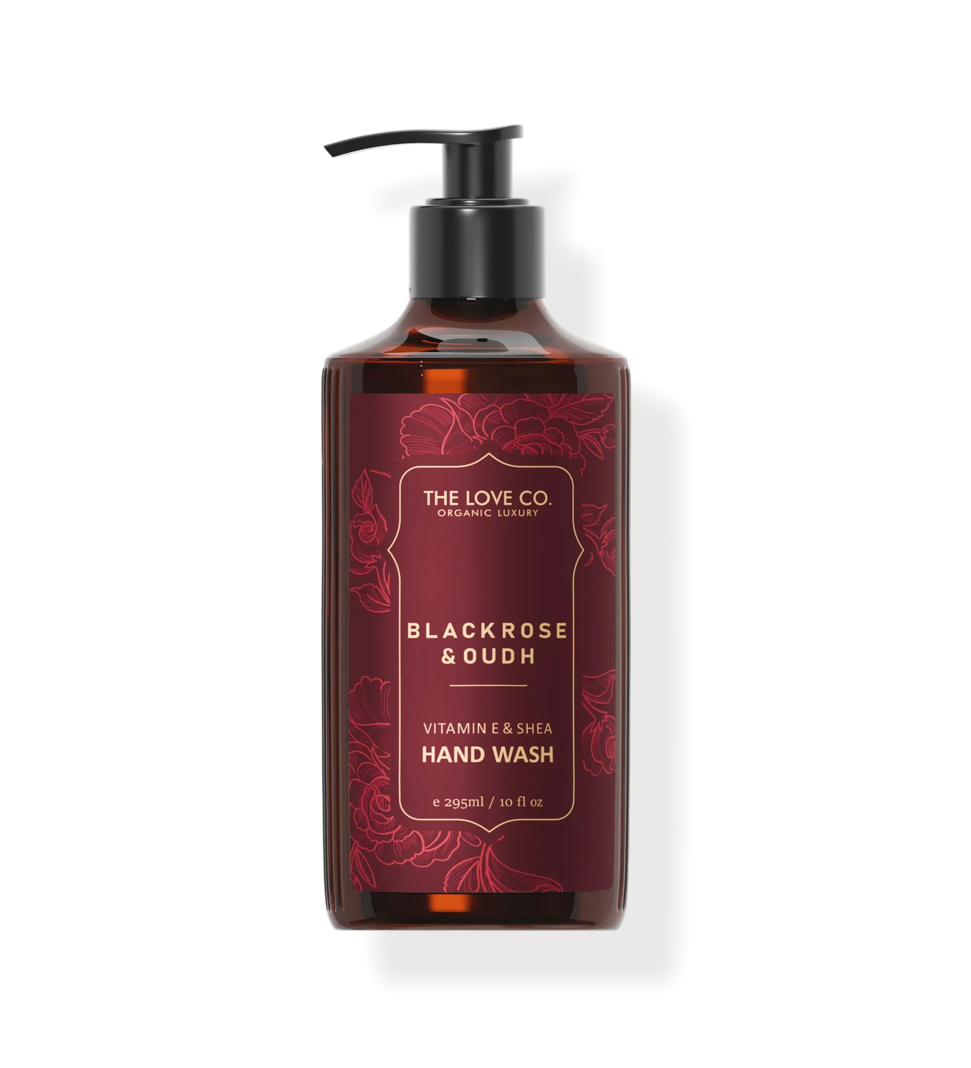 Black Rose & Oudh Hand Wash — front of bottle, fragrance-led body care