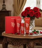 Fall In Love Gift Box Trio — front of bottle, fragrance-led body care