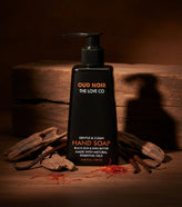 Oudh Noir Hand Soap — front of bottle, fragrance-led body care
