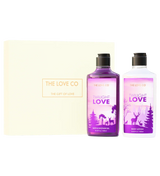 The Love Co Twilight Love gift box with bath & shower gel and body lotion bottles