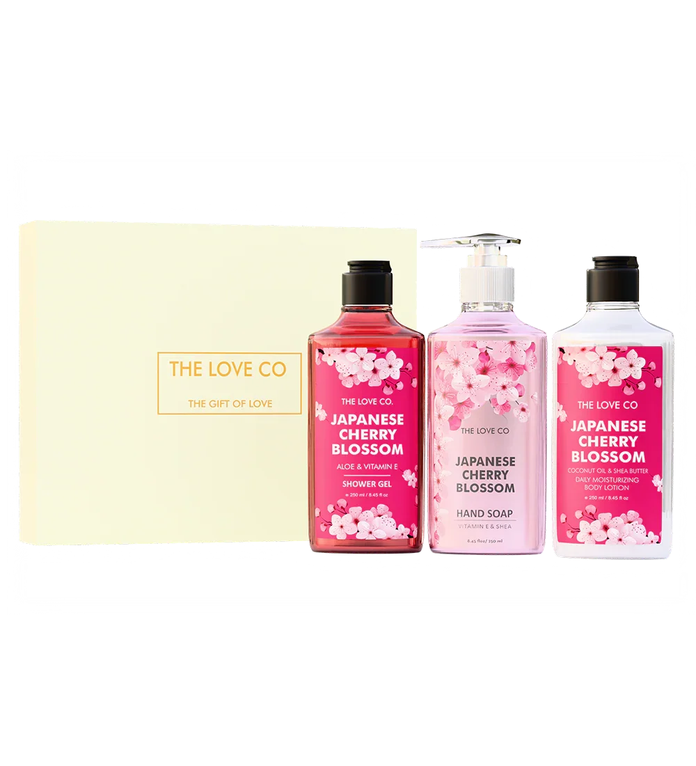 Japanese Cherry Blossom Trio Gift Set - The Love Co