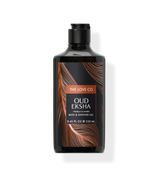The Love Co Oud Eksha vanilla amber bath and shower gel 250ml bottle with black and gold label