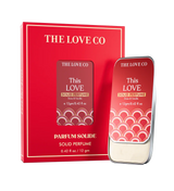 This Love - Solid perfume by The Love Co with red packaging on a white background