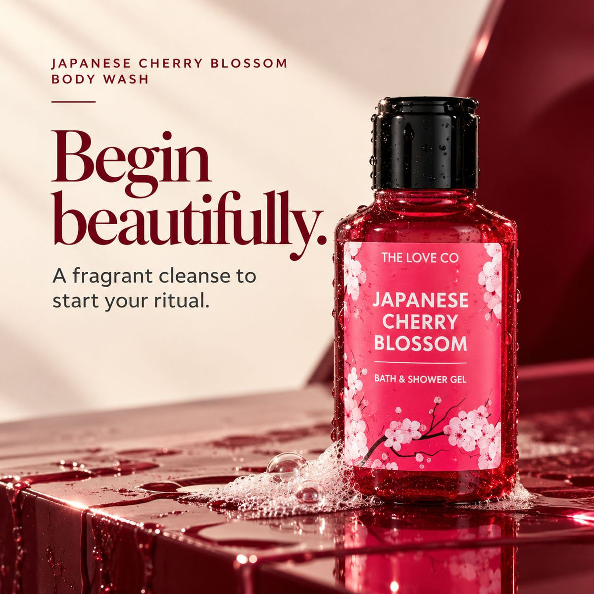 Japanese Cherry Blossom Body Wash Travel